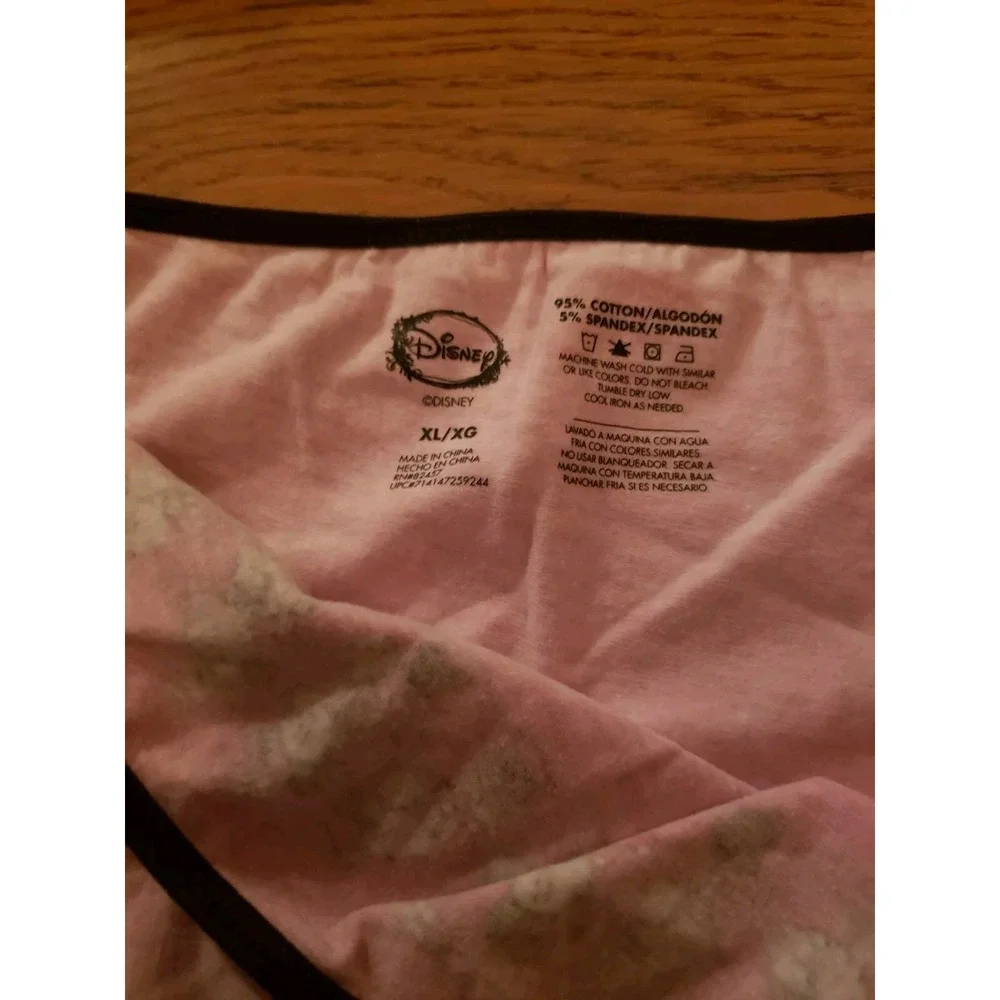 Sz XL Disney Minnie Mouse‎  Women/Juniors Racerback Shirt Pink W/ Hipster Undie